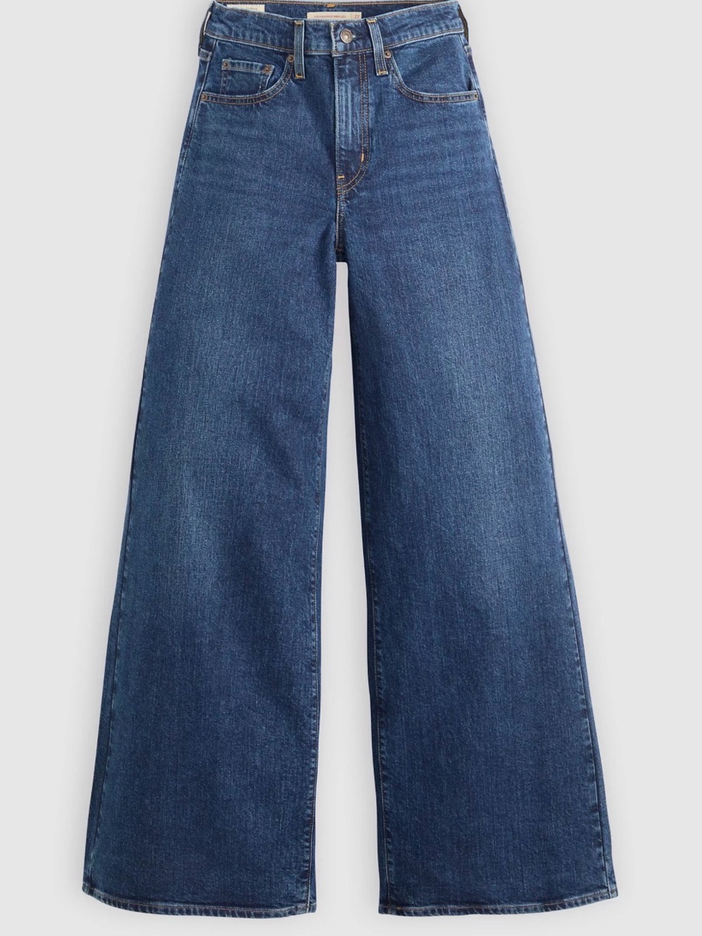 Levi's Wide-Leg High-Rise Jeans — Dark Blue Denim